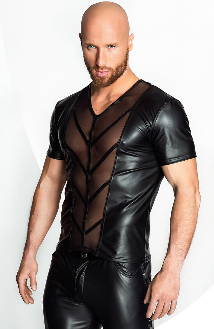 Wetlook t-shirt med nylon paneler - My Will - COAX Copenhagen