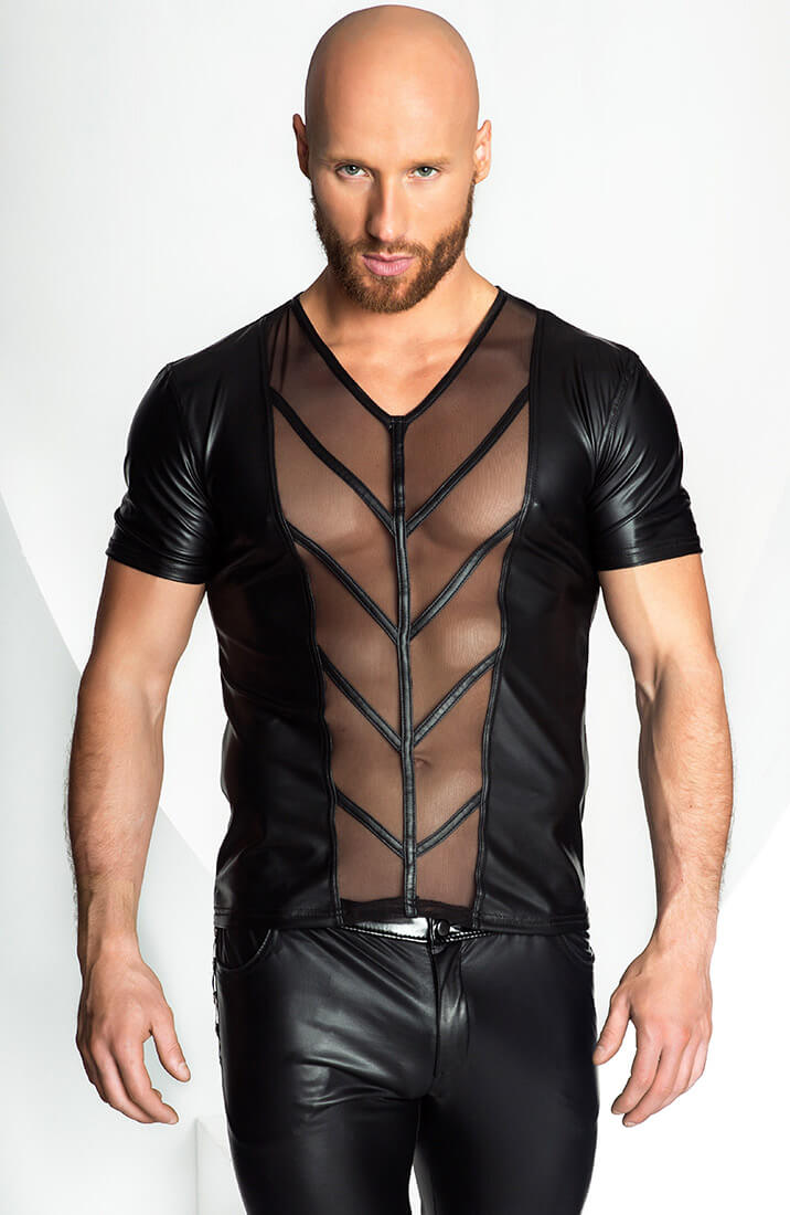 Wetlook t-shirt med nylon paneler - My Will - COAX Copenhagen