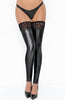 Wetlook thigh highs med flock leopard print - Definitely Into You